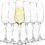 FAWLES Crystal Champagne Flutes Set of 6 – Classy Clear Stemmed Champagne Flute Glasses, Mimosa Glasses, 7 Ounce, Idea for Anniversary, Party, Wedding