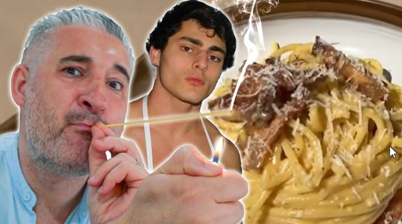 try not to laugh at this spaghetti carbonara made by its qcp eQTZJS4X0I