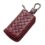 CcacHe PU Leather Keychain Men Women Key Holder Organizer Pouch Split Car Key Bag Wallet Housekeeper Key Case Mini Card Bag (Color : Wine red)