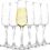 FAWLES Crystal Champagne Flutes Set of 6 – Classy Clear Stemmed Champagne Flute Glasses, Mimosa Glasses, 7 Ounce, Idea for Anniversary, Party, Wedding