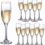 SUNNOW Vastto 6 Ounce Classic Champagne Flute Glass,for Wedding and Party,Set of 12