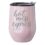 Stemless Wine Tumbler Coffee Travel Mug Glass With Lid Gift Hot Mess Express Funny (Pink Glitter)