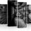 Nachic Wall 4 Panels Wine Barrel Canvas Wall Art Black and White Wood Barrels Winery Picture Poster Print Old Antique Decor for Kitchen Dinning Room Ready to Hang