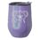 Stemless Wine Tumbler Coffee Travel Mug Glass With Lid Gift Koala Bear Middle Fingers Funny (Purple Glitter)