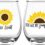 Sunflower Wine Glasses Set of 2 – You Are My Sunshine – Sunflowers Gifts for Women and Kitchen Decor Accessories – Wine Tumbler Cup Glass Set – Sunflower Gift for House – 17 Oz by On the Rox Drinks