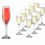 Set of 10 Classic Flute Champagne Glasses (7 Ounce) – Toasting Sparkling Wine / Wedding Flutes